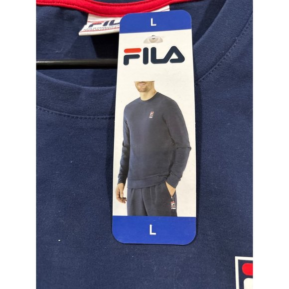NWT FILA Mens Long Sleeve Crew Neck Lightweight Sweatshirt - Picture 2 of 5